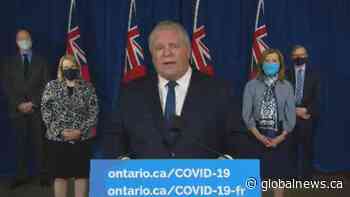 Coronavirus: Doug Ford defends decision to not impose Ontario-wide curfew