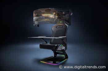 Razer’s immersive gaming chair wraps your head in a 60-inch rollable OLED screen