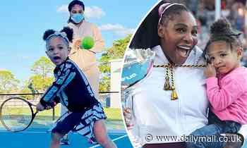 Serena Williams shares sweet snap of daughter Olympia, three, at tennis lesson