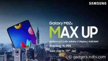 Samsung Galaxy M02s Will Go on Sale Starting January 19, Amazon Listing Reveals