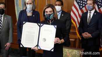 Pelosi signs article of impeachment charging Trump with incitement