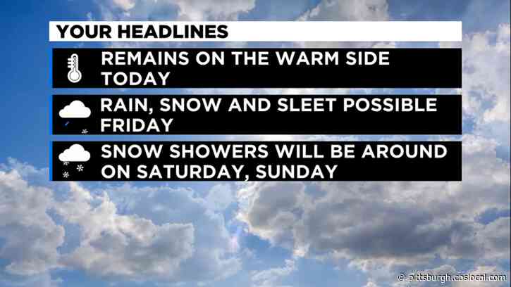 Pittsburgh Weather: Warm Thursday Gives Way To Colder Weekend