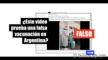 La trabajadora de un hospital de Quilmes, Buenos Aires, sí fue vacunada; el video omite la inyección - AFP Factual