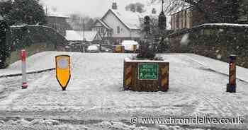 Fury as key workers forced down 'bobsleigh run' hill in snow
