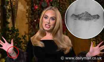 Adele fans identify secret mountain range tattoo from artist's photo - Daily Mail