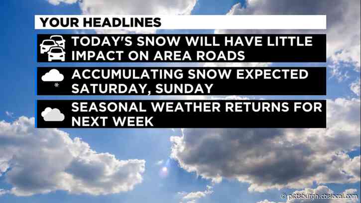 Pittsburgh Weather: Friday Starts Off Warm, Cold Temperatures And Snow Expected This Afternoon