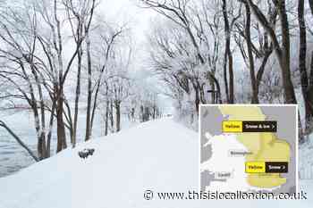 Snow warning tomorrow for Essex, London and Hertfordshire