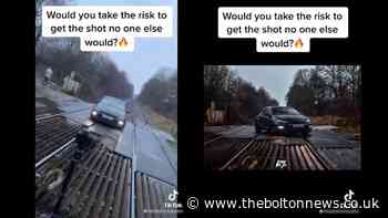 Council slam people in TikTok video of car on The Oaks level crossing, Bromley Cross
