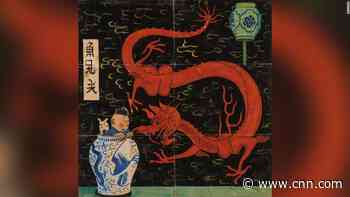 A rejected cover for Tintin adventure 'The Blue Lotus' sells for record $3.9 million