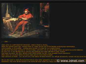 Joker's Stash, the internet's largest carding forum, is shutting down