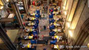 Vaccines given with organ music at UK's historic Salisbury Cathedral