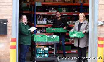 Hinckley food bank receives £1500 donation from flooring retailer - In Your Area