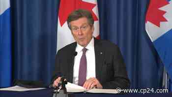 Toronto mayor asks for more funding from federal and provincial governments for 2021 - CP24 Toronto's Breaking News