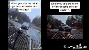 Car photoshoot on Bolton railway tracks shared on TikTok 'beggars belief' | ITV News - ITV News