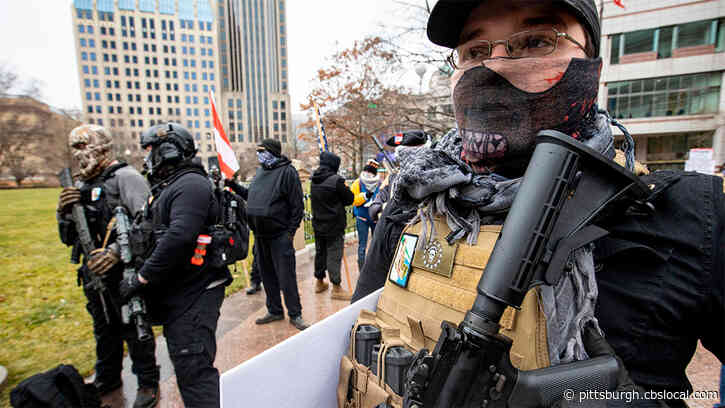 Small Group Of Protesters, Some Armed, Gather At Ohio Statehouse