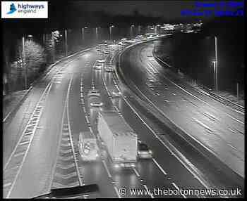 Motorists face 6-mile queues after three-car crash on M60