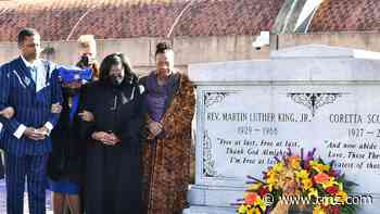 Martin Luther King Jr.'s Family Lays Wreath on His Tomb