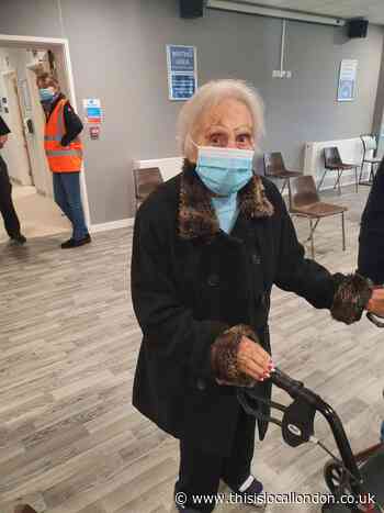 Harrow woman aged 101 vaccinated at Tithe Farm Club