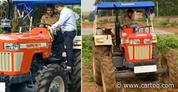 Mahendra Singh Dhoni buys the most expensive Swaraj tractor for his farm; Drives it around [Video] - Cartoq