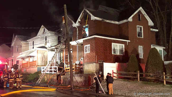 Fire Crews Battle Blaze At Connellsville House Fire