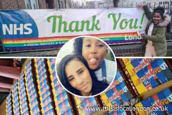 Mum and daughter thank NHS with chocolate bar campaign