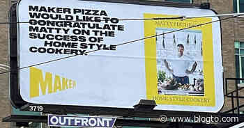 Toronto restaurant surprises its chef with a congratulatory billboard - blogTO