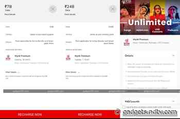 Airtel Rs. 78, Rs. 248 Data Add-On Pack Launched With Bundled Wynk Premium Subscription