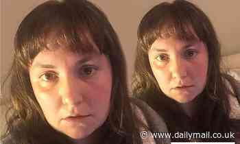 Lena Dunham 'embraces the uneven results' of cutting her own bangs in quarantine - Daily Mail
