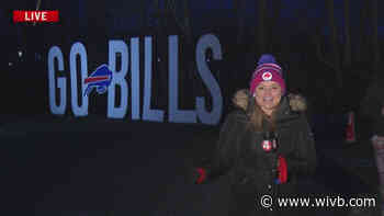 8-foot-tall letters spell out "Go Bills," attracting fans to North Tonawanda