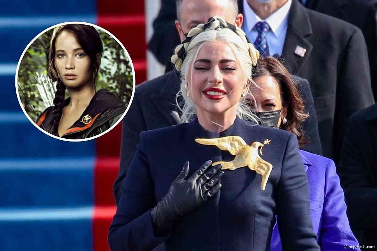Lady Gaga's Inauguration Brooch Reminds People of 'Hunger Games'