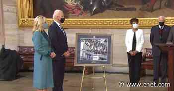 During inauguration, 'modern technology' of fast photos wows politicians     - CNET