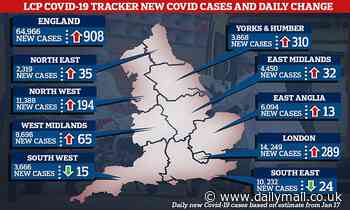 Covid UK: Interactive map reveals 65,000 people are getting infected each day in England