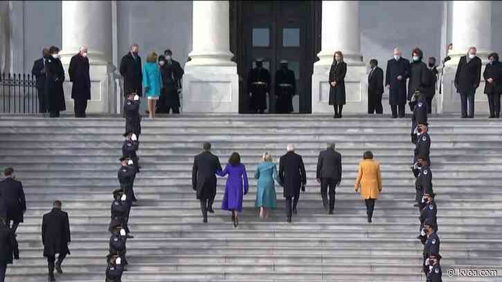 The Latest: Harris swears in 3 new Democratic senators