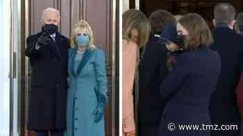 President Joe Biden Arrives at The White House with Family and VP Kamala Harris