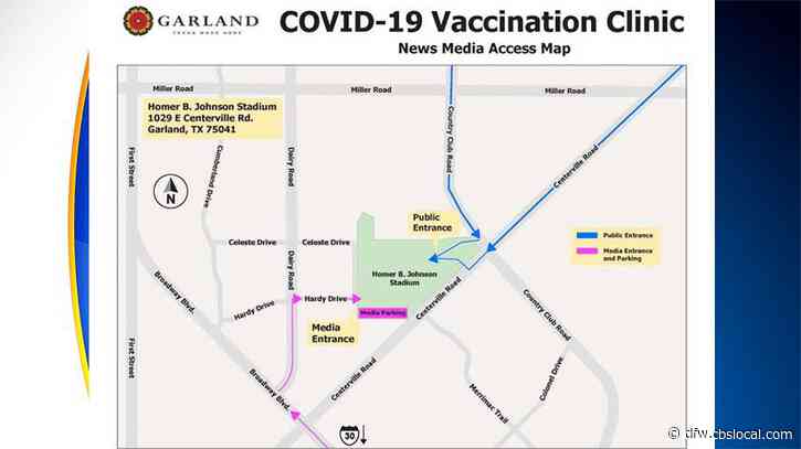 Garland Hosts Mass COVID-19 Vaccination Drive-Thru Clinic On Jan.21