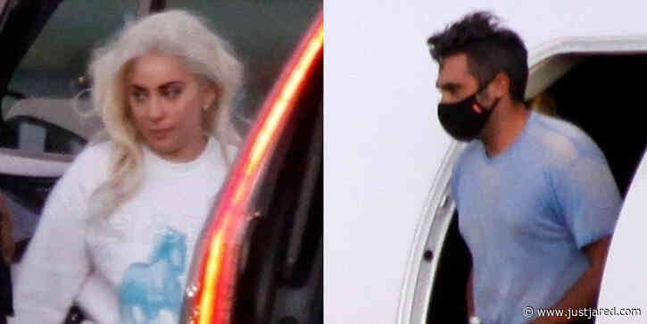 Lady Gaga & Boyfriend Michael Polansky Jet Home to Beverly Hills After Her Inauguration Performance