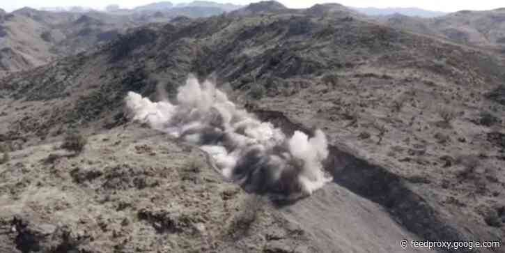 Video shows contractors blowing up mountains in Arizona for Trump's border wall after Biden became president. They have 7 days to stop.