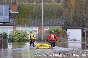 Warrington hit by record levels of flooding from Storm Christoph