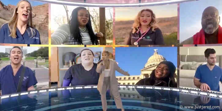 Demi Lovato Is Joined By Healthcare Workers Singing 'Lovely Day' During 'Celebrating America'