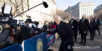 The tradition continues! Watch Al share fist bump with President Biden during parade