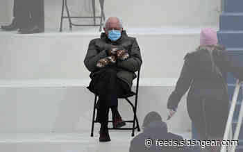 Bernie “once again asking” meme Burton jacket and mittens win Biden inauguration