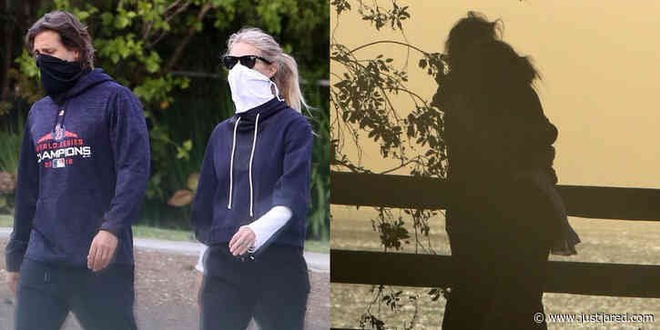 Gwyneth Paltrow & Brad Falchuk Watch the Sunset While Sharing a Sweet Embrace