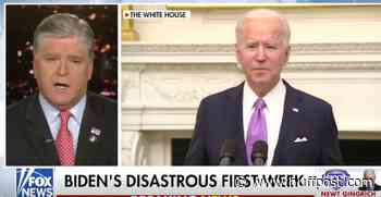 Hannity Gets Blunt Lesson About Time Following 'Biden's Disastrous First Week' Claim