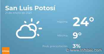 Previsión meteorológica: El tiempo hoy en San Luis Potosí, 21 de enero - Infobae.com