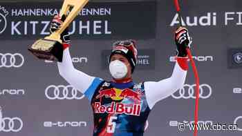 Feuz earns 1st Kitzbuhel win in downhill marred by crashes