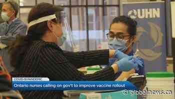 Ontario nurses calling on government to improve COVID-19 vaccine distribution