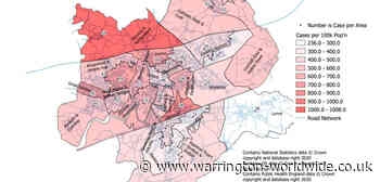 Warrington's COVID-19 hot spots revealed as most areas show downward trend - Gary Skentelbery