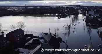 Drone footage shows full extent of flooding in Bewsey and Dallam - Warrington Guardian