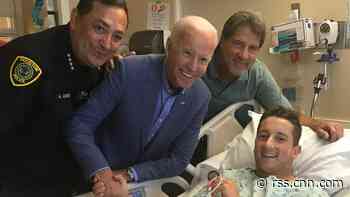 Then-candidate Joe Biden made a secret hospital visit to meet a wounded police officer