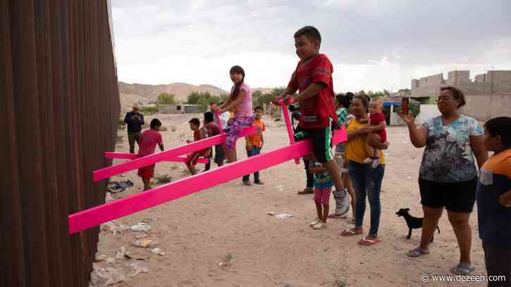 This week a pink seesaw installation on the US-Mexico border was named Design of the Year